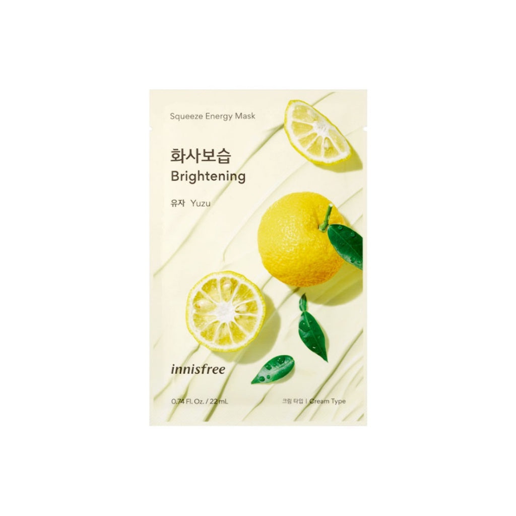 innisfree - *【New in 2022】Squeeze Energy Mask 1pc(Yuzu)