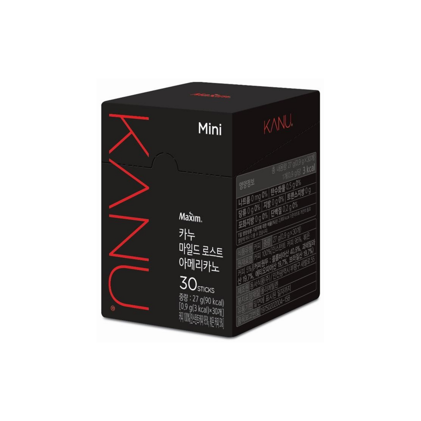 [Worldwide]*KANU*Gong Yoo Maxim Mini Mild Roast Coffee Mix (30 Sticks)[Americano](8801037053470) [Parallel Import]