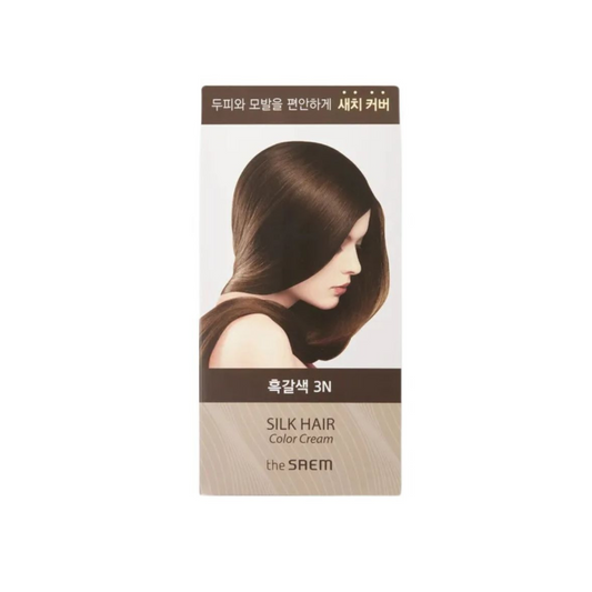 [Worldwide]*The saem*Brown Black/SilK Hair Color Cream Gray Hair Cover(8806164169414)[Parallel Import]