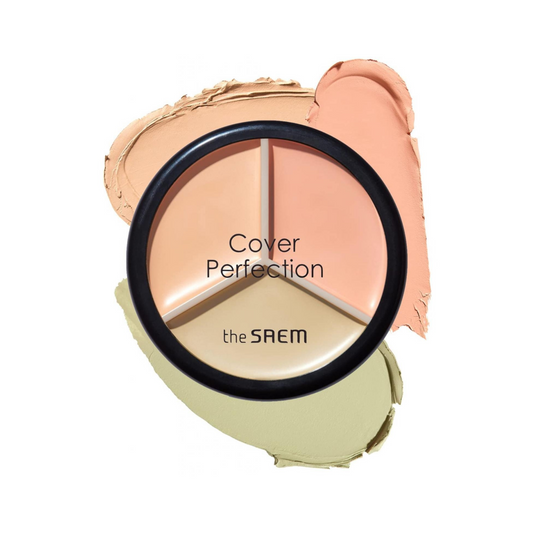 [Worldwide]*The saem*1 Correct Beige/Cover Perfection Triple Pot Concealer(8806164179826)[Parallel Import]