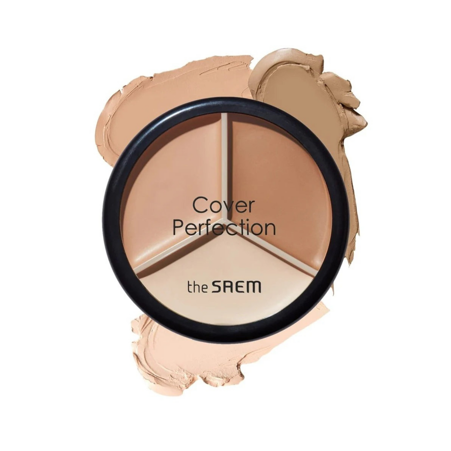 [Worldwide]*The saem*02 Contour Beige/Cover Perfection Triple Pot Concealer(8806164179833)[Parallel Import]