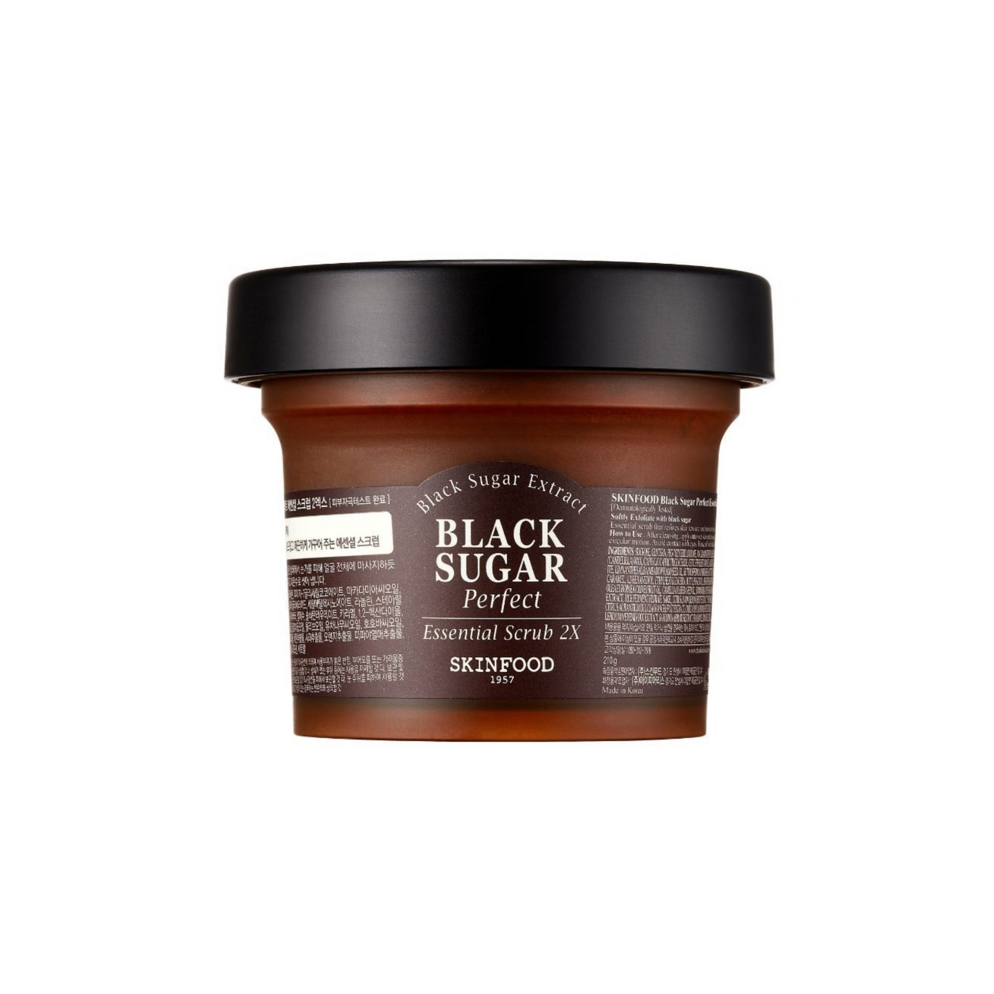 [Worldwide]*Skinfood*Black Sugar Perfect Essential Scrub 2X 100g(8809153108371)[Parallel import]