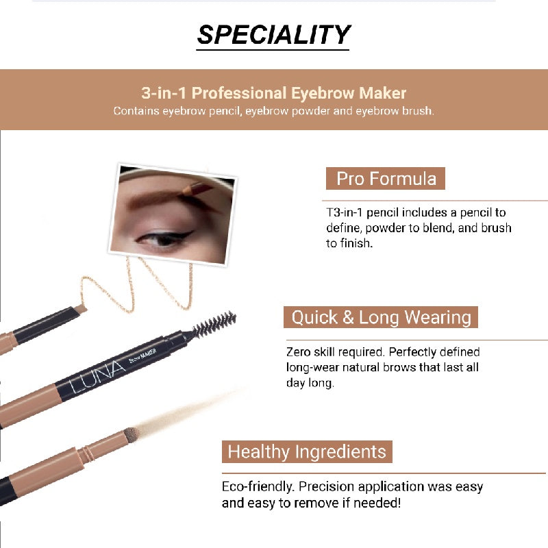 *Brow Maker 0.4g/0.2g #2 Greige(8801046298541)[平行輸入]