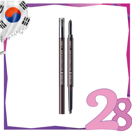 The Saem - *eco soul pencil & powder dual brow(#3 Deep Gray)(8806164134764))